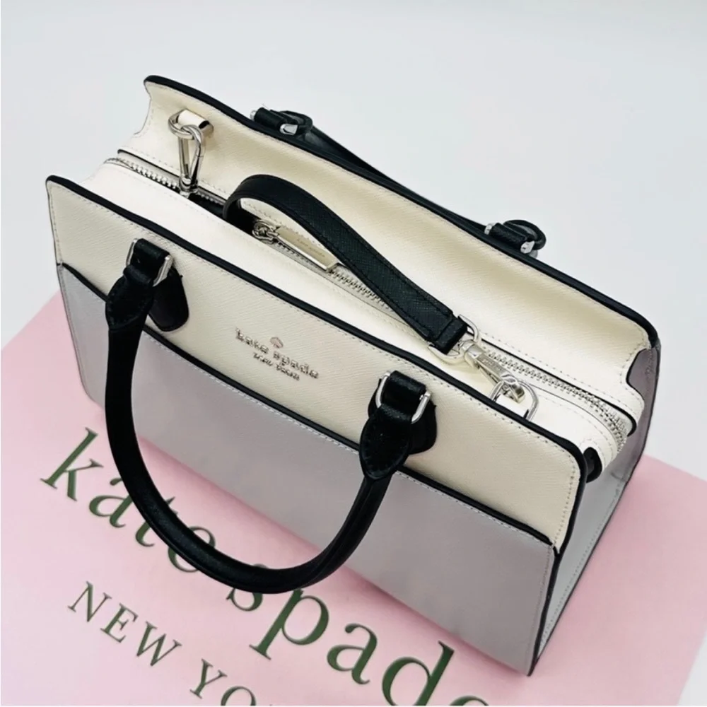 Kate Spade Madison Saffiano Leather Medium Satchel Bag& Large Slim Bifold
Wallet - Picture 9 of 15